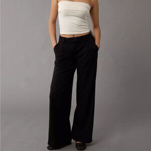 American Eagle Stretch Poppy High Rise Wide-Leg Trousers